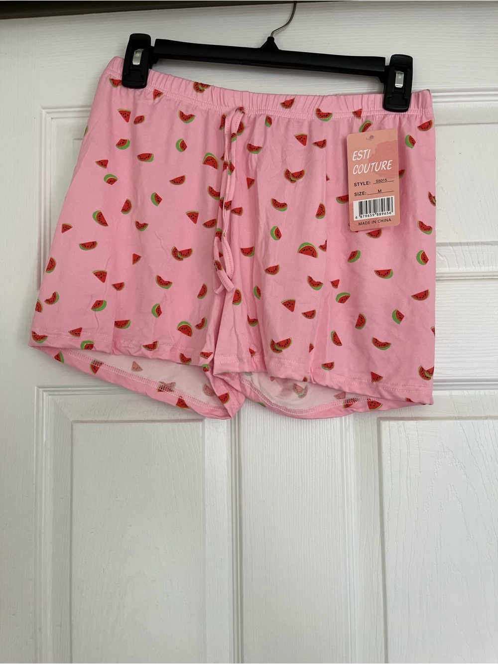 Pink Watermelon-Print Pajama Shorts - Picture 4 of 10